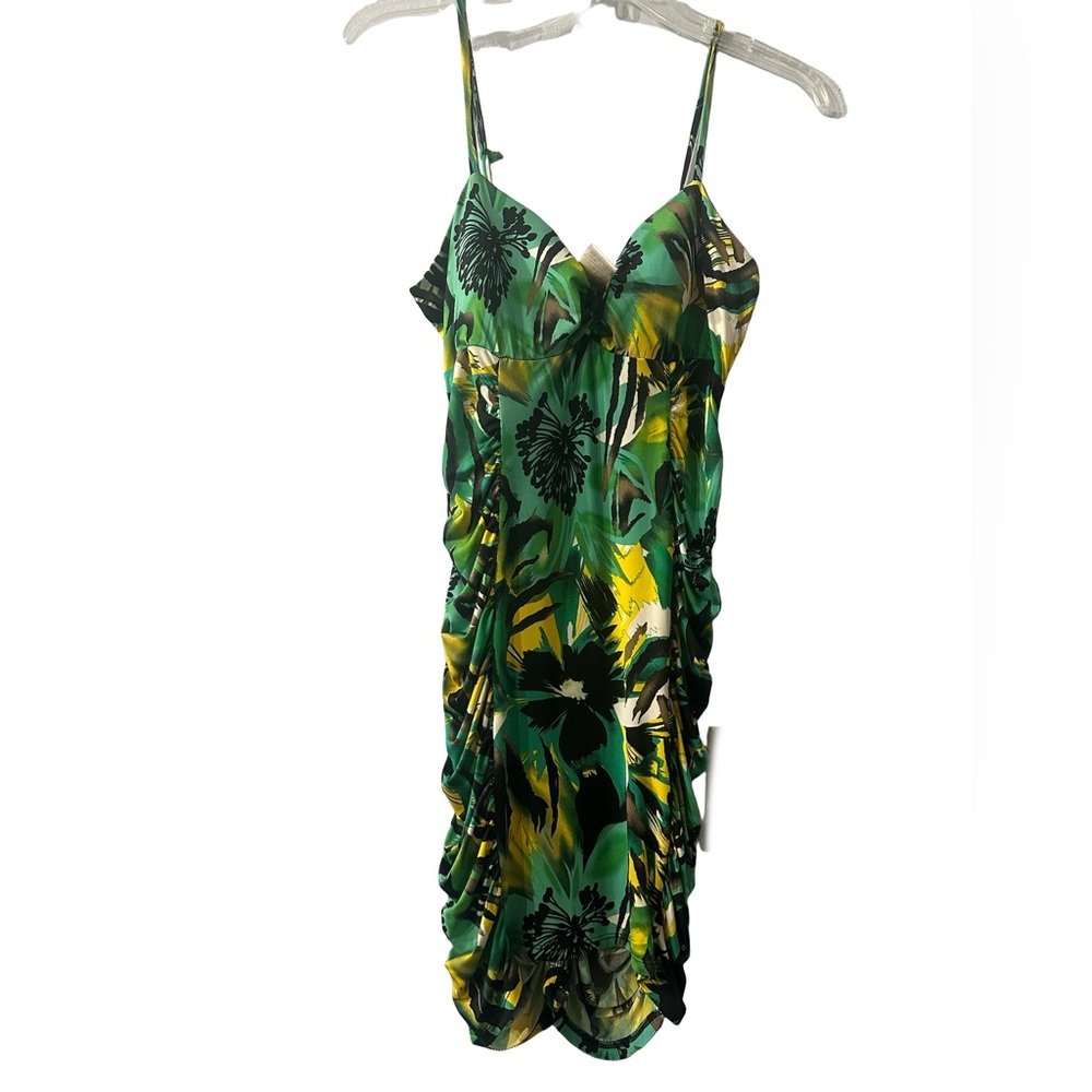 Baby Phat Green and Yellow Mini Dress